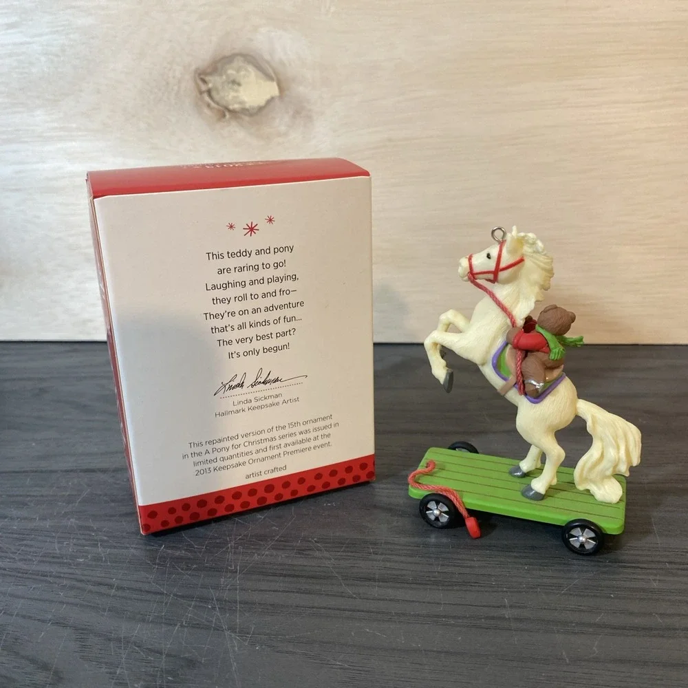 2013 HALLMARK Keepsake A Pony For Christmas Ornament Box Linda Sickman